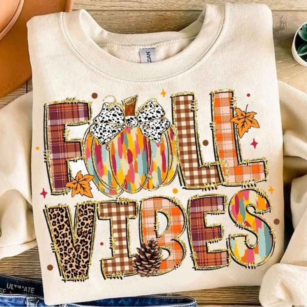 “FALL VIBES” CUSTOM SWEATSHIRT